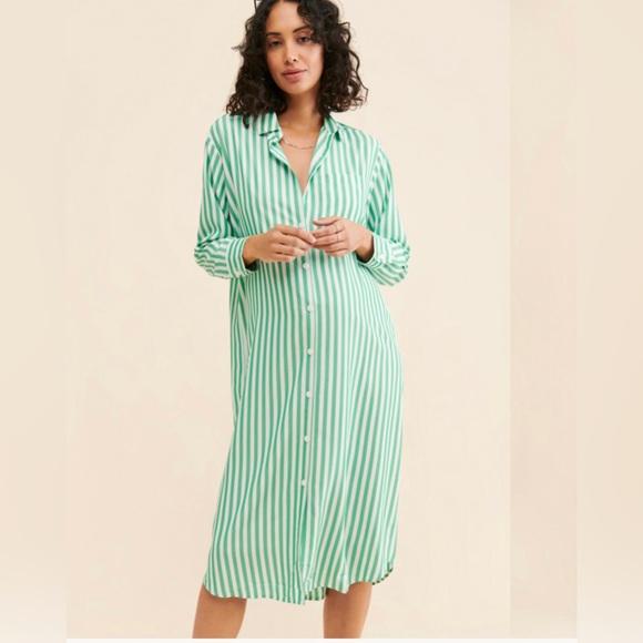 Storq Maternity Easy Shirt Dress size 2 ‎ small - Picture 1 of 13